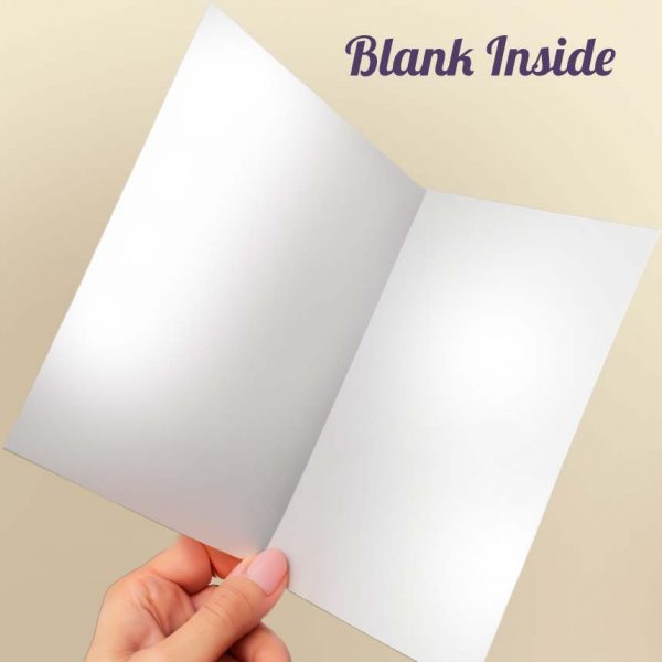 Blank Inside of a Greeting card being held in hand